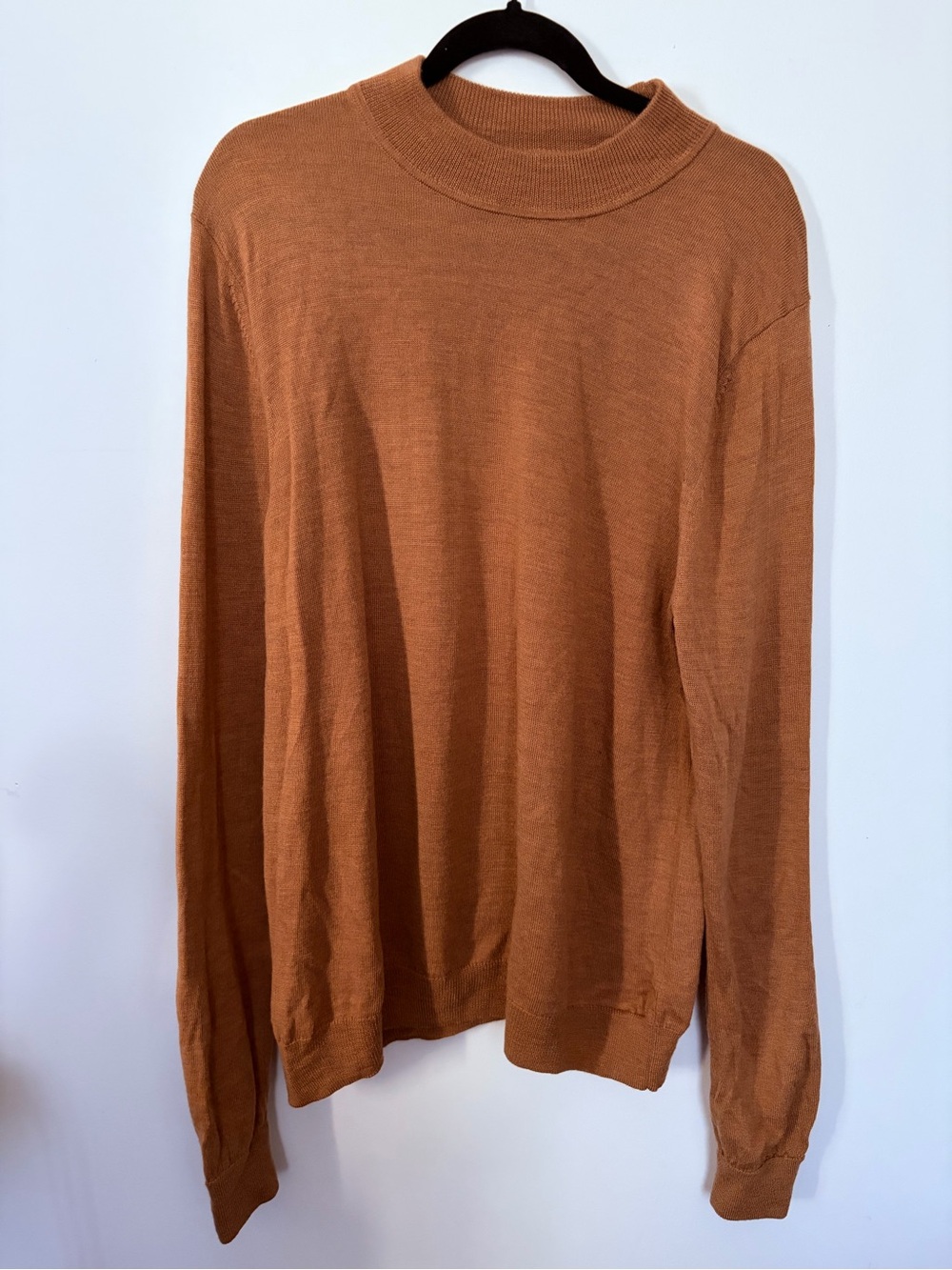 Nordstrom Merino Crewneck Sweater in Camel Brown - Large